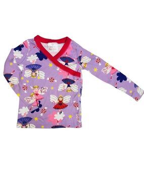 Hanna Andersson Fairy Candy Long Sleeve Wrap Top Purple Girls Size US 3‎ Eur 90